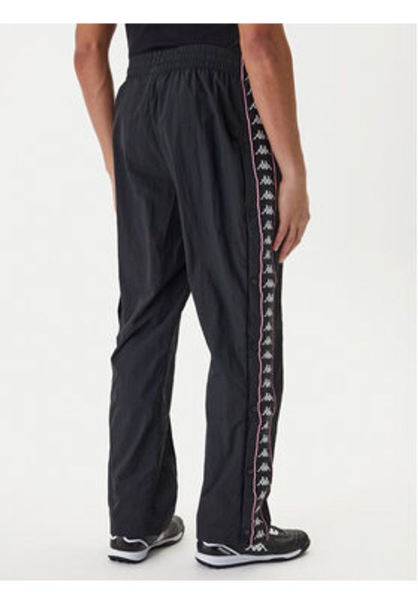 Kappa Spodnie dresowe 361W7JW Czarny Comfort Fit. Kolor: czarny. Materiał: syntetyk