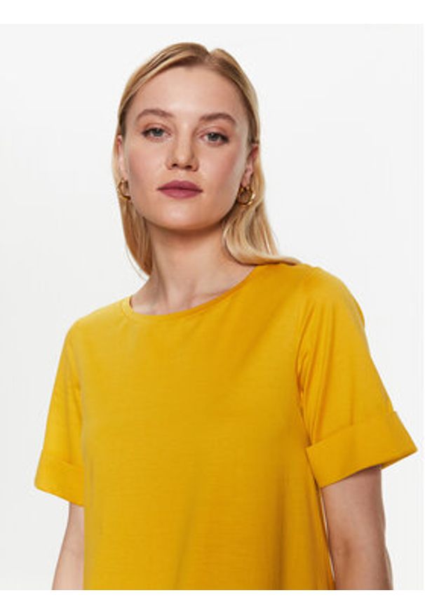Weekend Max Mara Sukienka codzienna Vanna 2356210331 Żółty Regular Fit. Okazja: na co dzień. Kolor: żółty. Materiał: bawełna. Typ sukienki: proste. Styl: casual