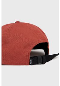 Vans czapka bawełniana kolor czerwony z aplikacją. Kolor: czerwony. Materiał: bawełna. Wzór: aplikacja