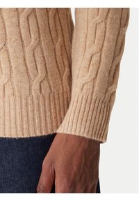 GANT - Gant Sweter 8050260 Beżowy Regular Fit. Kolor: beżowy. Materiał: wełna #2