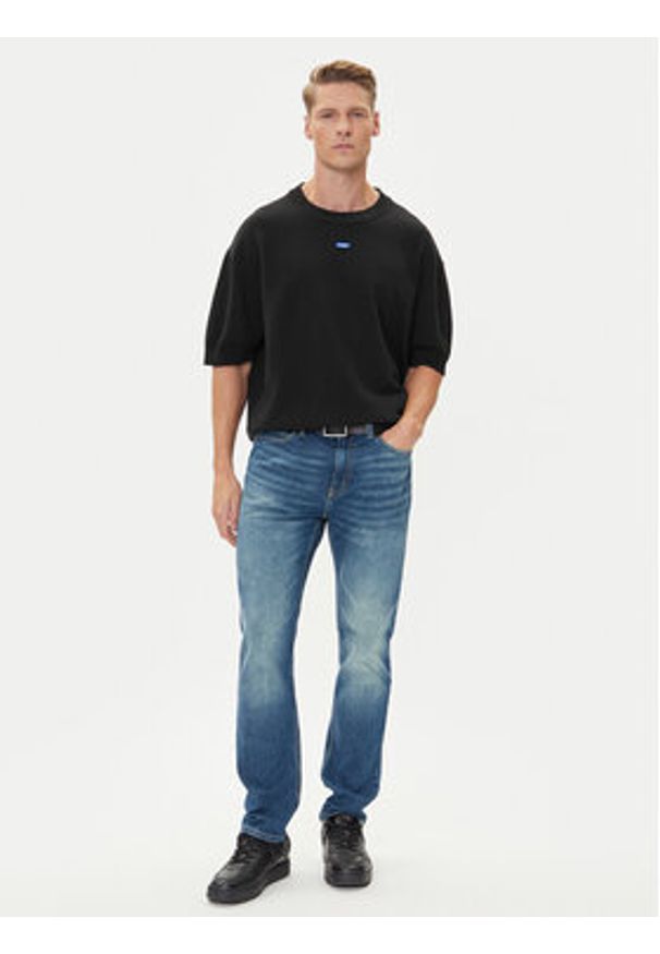 Hugo - HUGO Sweter San Carson-CP 50543765 Czarny Relaxed Fit. Kolor: czarny. Materiał: bawełna