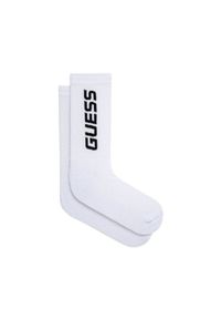 Guess - GUESS Białe sportowe skarpetki męskie Arlo. Kolor: biały. Materiał: dzianina #4