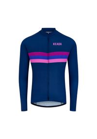 KEADA SPORTS - Damska koszulka rowerowa z długim rękawem - Sunset. Kolor: fioletowy. Długość rękawa: długi rękaw. Długość: długie. Sport: kolarstwo