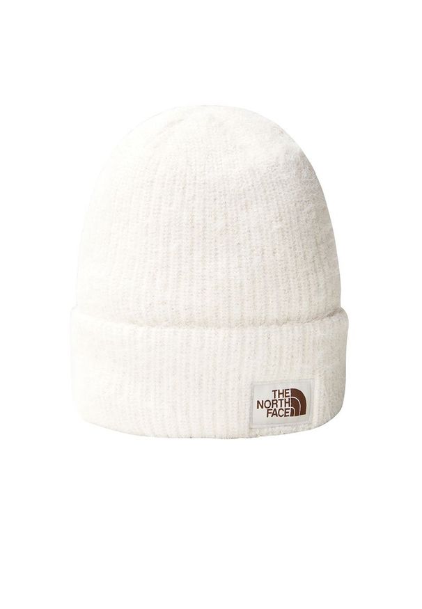 Czapka The North Face Beanie Salty Dog 0A7WJLN3N1 - biała. Kolor: biały. Materiał: akryl, materiał, poliester. Wzór: ze splotem, aplikacja. Styl: klasyczny