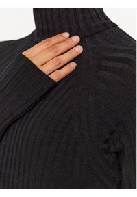 Kontatto Sukienka dzianinowa 3M1029 Czarny Slim Fit. Kolor: czarny. Materiał: wiskoza