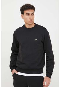 Lacoste bluza męska kolor czarny gładka SH9608-132. Kolor: czarny. Materiał: bawełna, poliester. Wzór: gładki