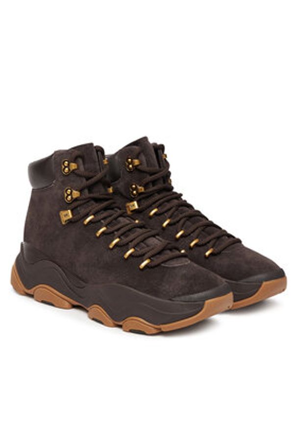 MICHAEL Michael Kors Sneakersy Atlas 42F5ATFB5S Brązowy. Kolor: brązowy. Materiał: zamsz, skóra