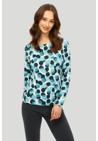 Greenpoint - Miękki sweter z nadrukiem kolorowe kropki. Wzór: nadruk, kropki, kolorowy