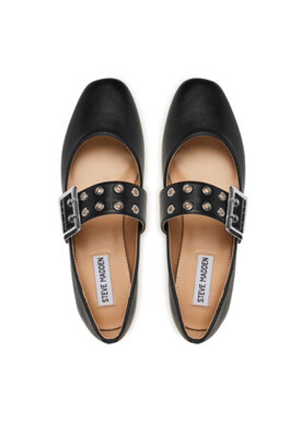 Steve Madden Baleriny Atlantica SM11004770 Czarny. Kolor: czarny. Materiał: skóra, zamsz