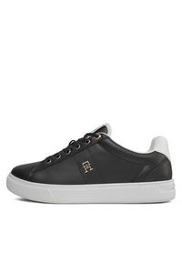 TOMMY HILFIGER - Tommy Hilfiger Sneakersy Essential Elevated Court Sneaker FW0FW07685 Czarny. Kolor: czarny. Materiał: skóra #4