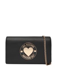 Love Moschino - LOVE MOSCHINO Torebka JC4368PP0NKG0000 Czarny. Kolor: czarny. Materiał: skórzane