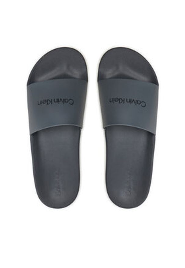 Calvin Klein Klapki Chuncky Pool Slide Rub HM0HM01063 Szary. Kolor: szary