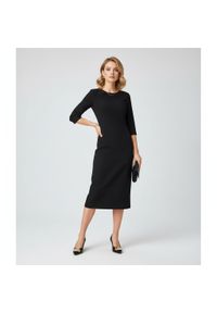 CheBello - Czółenka damskie Chebello, ze skóry licowej elegancką broszką i stabilna szpilką, czarne, 4929_-160-000-PSK-S380. Kolor: czarny. Materiał: skóra. Styl: elegancki #5