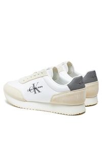 Calvin Klein Jeans Sneakersy Retro Runner Su-Ny Mono YM0YM00804 Biały. Kolor: biały. Materiał: materiał