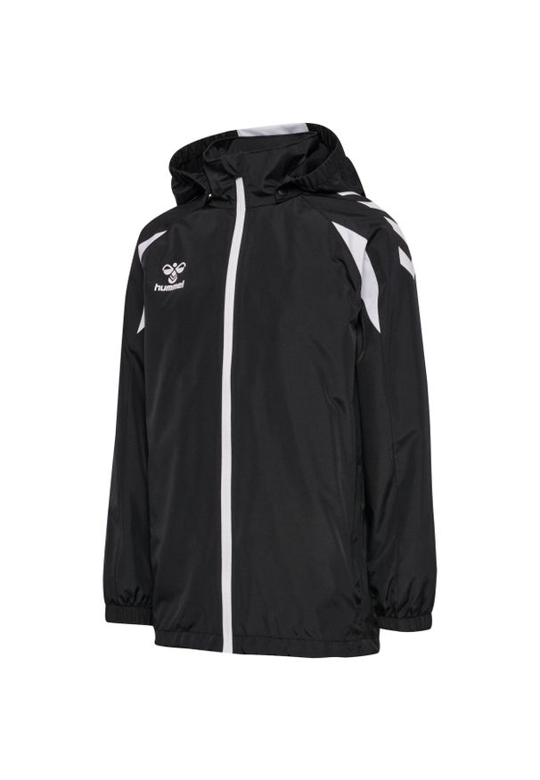 Bluza z kapturem dla dzieci Hummel Core 2.0 All Weather. Typ kołnierza: kaptur. Kolor: czarny, wielokolorowy, biały