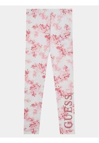 Guess Legginsy J4RB06 J1313 Różowy Slim Fit. Kolor: różowy. Materiał: bawełna