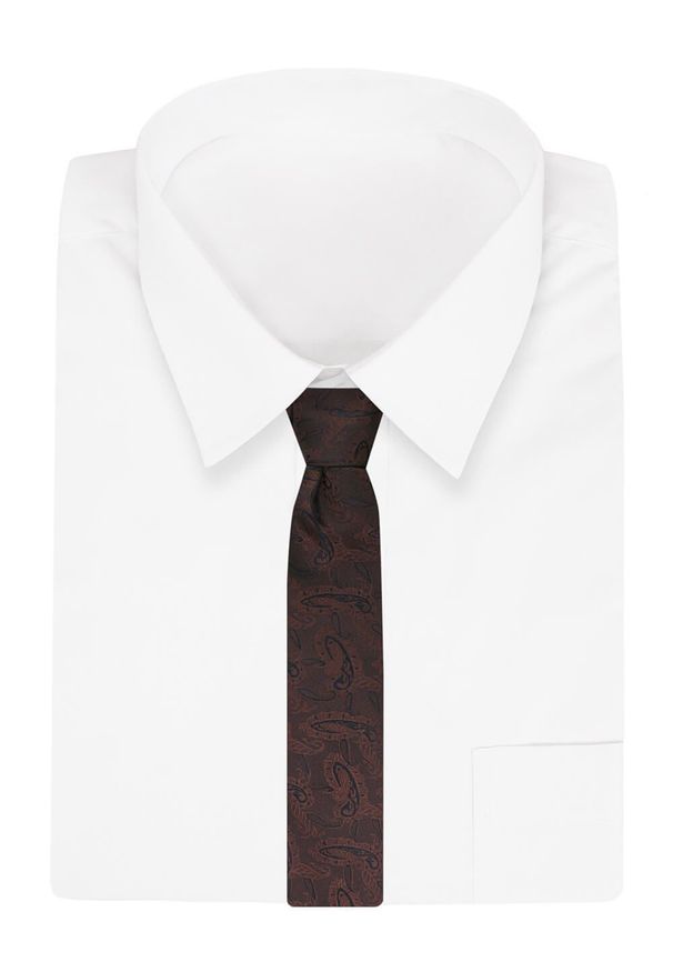 Chattier - Krawat Męski, Brązowy Wzór w Kwiaty, Klasyczny, Szeroki 8 cm, Elegancki -CHATTIER. Kolor: beżowy, brązowy, wielokolorowy. Materiał: tkanina. Wzór: kwiaty. Styl: klasyczny, elegancki
