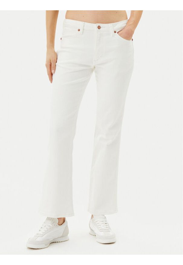 Wrangler Jeansy 112362665 Biały Bootcut Fit. Kolor: biały