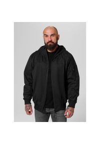 PITBULL - Kurtka przejściowa męska Pitbull z kapturem Longwood. Typ kołnierza: kaptur. Kolor: czarny. Materiał: softshell #1