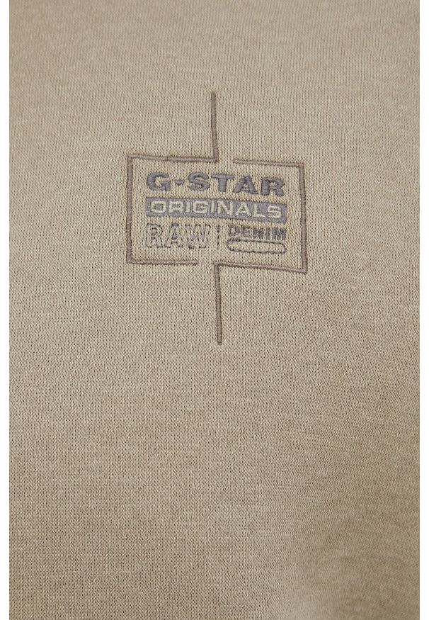 G-Star RAW - G-Star Raw bluza męska kolor zielony z kapturem gładka. Typ kołnierza: kaptur. Kolor: zielony. Materiał: poliester. Wzór: gładki