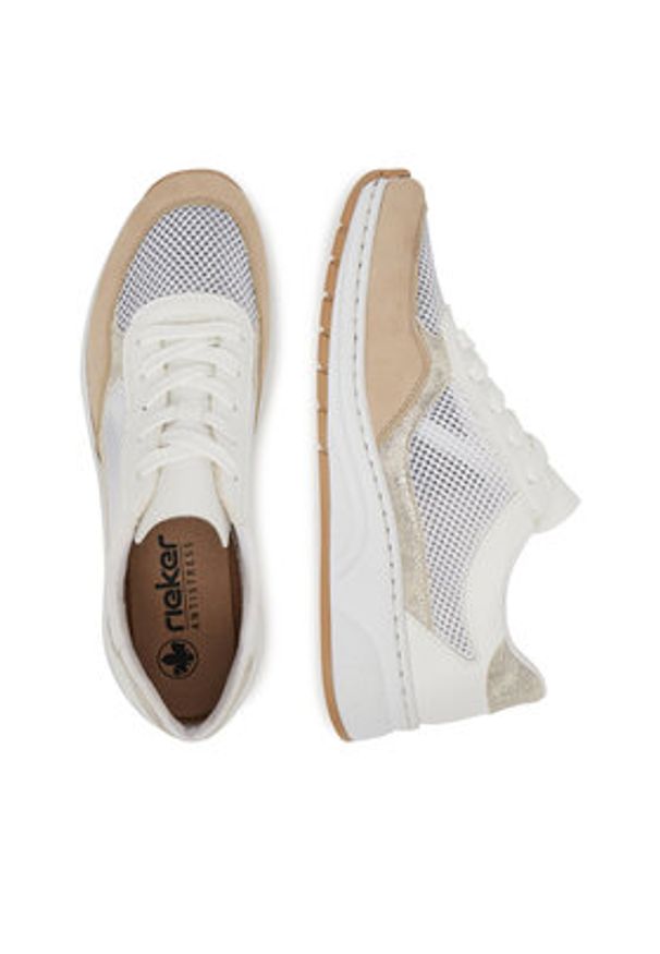 Rieker Sneakersy CEO-N6503-80 Biały. Kolor: biały. Materiał: materiał