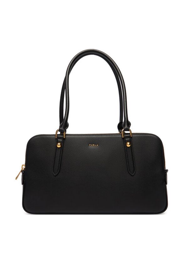 Furla Torebka Giulia M WB01871 BX0460 CN O6000 Czarny. Kolor: czarny. Materiał: skórzane, zamszowe
