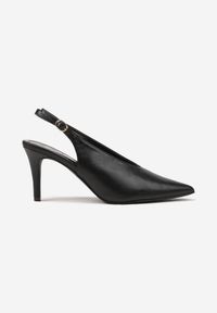 Born2be - Czarne Sandały na Szpilce z Odkrytą Piętą i Noskiem w Szpic Zarimae. Zapięcie: pasek. Kolor: czarny. Obcas: na szpilce. Styl: glamour, klasyczny, elegancki #4