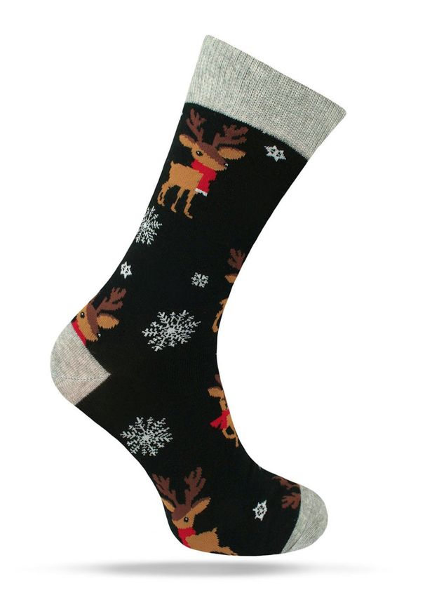 Świąteczne Skarpetki - Alties - Renifer, Płatki Śniegu. Kolor: wielokolorowy. Materiał: poliester, bawełna, elastan