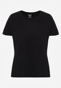 Renee - Czarny Casualowy Bawełniany T-shirt Ilanira. Okazja: na co dzień. Kolor: czarny. Materiał: bawełna. Styl: casual #8