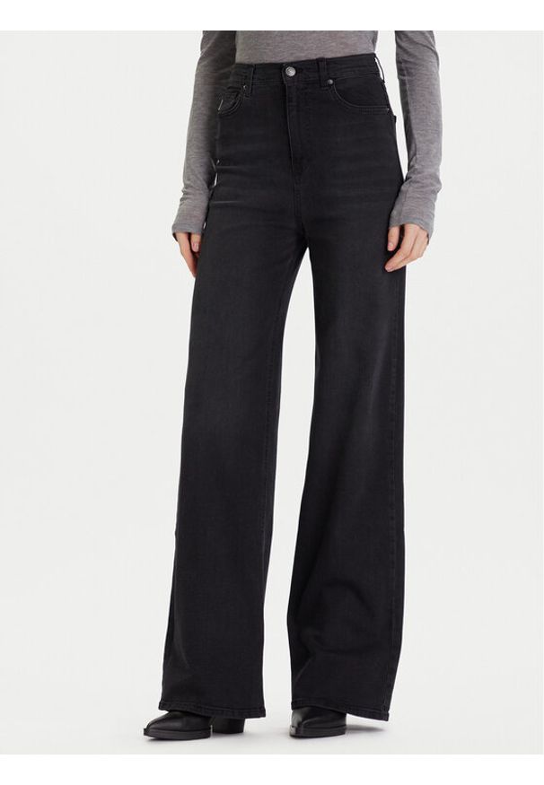 ViCOLO Jeansy DF5089 Szary Wide Leg. Kolor: szary