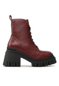 Altercore Botki Lacerta Vegan Bordowy. Kolor: czerwony. Materiał: skóra #3