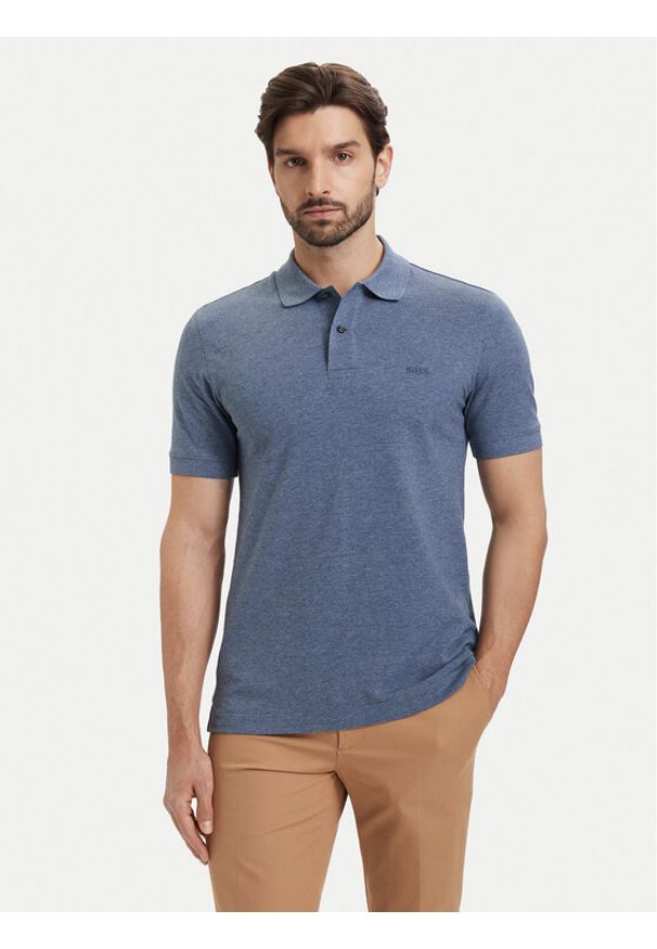 BOSS Polo Pallas 50553564 Niebieski Regular Fit. Typ kołnierza: polo. Kolor: niebieski. Materiał: bawełna