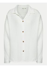 Roxy Koszula Morning Time ERJWT03613 Biały Regular Fit. Kolor: biały. Materiał: bawełna #1