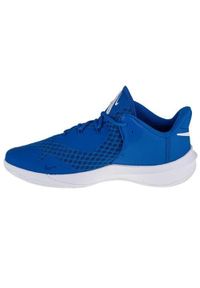 Buty siatkarskie męskie Nike Zoom Hyperspeed Court. Zapięcie: sznurówki. Kolor: wielokolorowy, niebieski. Materiał: materiał, syntetyk, tkanina. Szerokość cholewki: normalna. Model: Nike Zoom, Nike Court