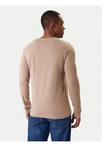 TOMMY HILFIGER - Tommy Hilfiger Longsleeve MW0MW10804 Beżowy Slim Fit. Kolor: beżowy. Materiał: bawełna. Długość rękawa: długi rękaw #7