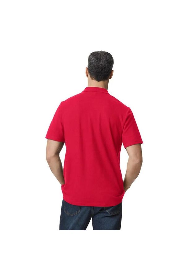 GILDAN - Męska Koszulka Polo Softstyle Pique. Typ kołnierza: polo. Kolor: czerwony, fioletowy