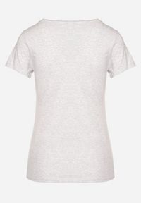 Born2be - Szary T-shirt Bawełniany z Nadrukiem Rusolia. Okazja: do pracy, na spotkanie biznesowe, na co dzień. Kolor: szary. Materiał: bawełna. Wzór: nadruk. Styl: casual, klasyczny, biznesowy #7