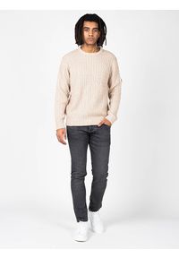 Pepe Jeans Sweter "Jules" | PM702152 | Jules | Mężczyzna | Piaskowy. Okazja: na co dzień. Materiał: wełna, akryl, poliamid. Wzór: ze splotem, aplikacja. Styl: casual #1