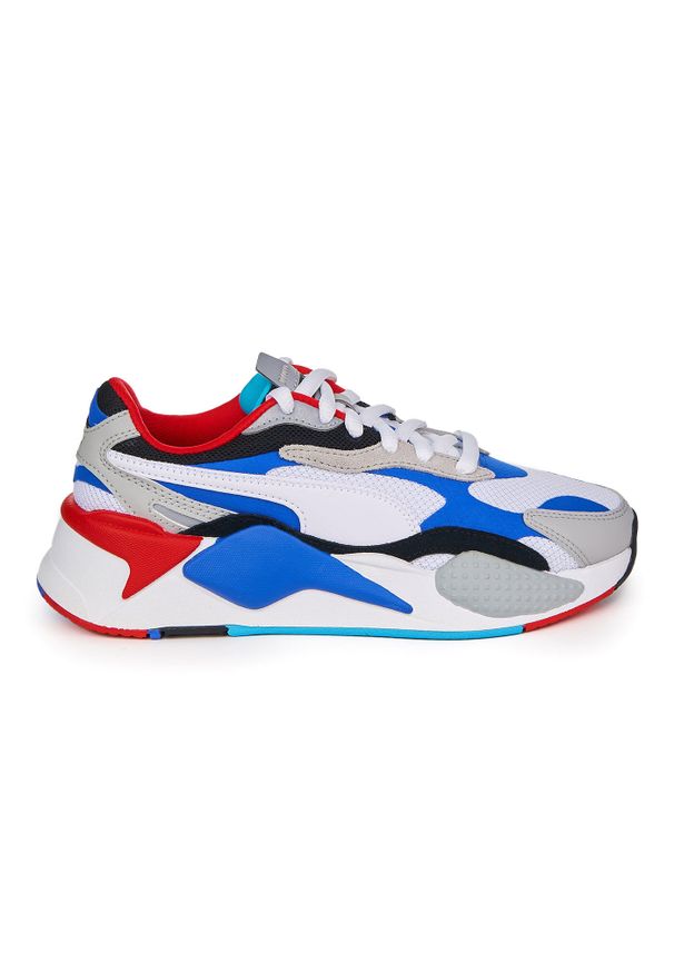 Puma - PUMA RS-X Puzzle Blue-Hi ZLN 0647 unisex sneakers. Kolor: czerwony, biały, niebieski, wielokolorowy. Sport: bieganie