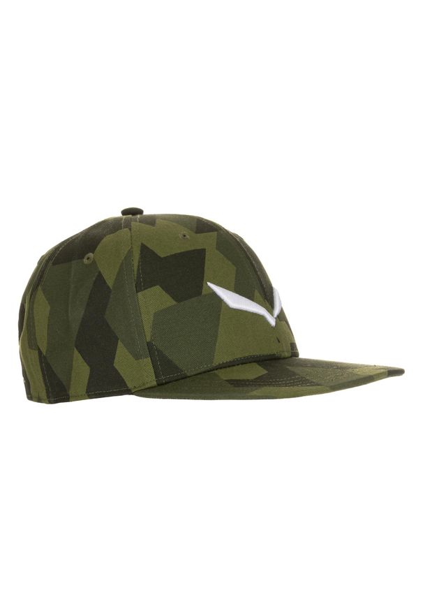 Czapka Sportowa Z Daszkiem Unisex Salewa Puez Camou Flat. Kolor: zielony. Styl: sportowy