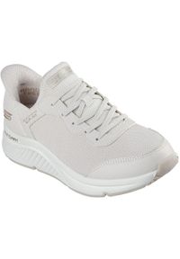 skechers - Adidasy Skechers Bobs Arch Comfort B, Kobiety. Kolor: różowy. Materiał: materiał