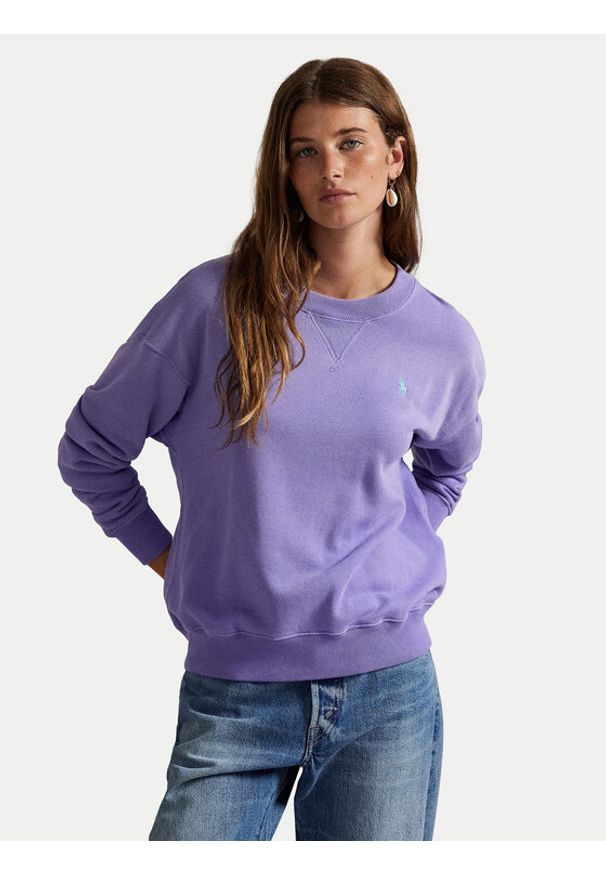 Polo Ralph Lauren Bluza 211971690006 Fioletowy Relaxed Fit. Typ kołnierza: polo. Kolor: fioletowy. Materiał: bawełna