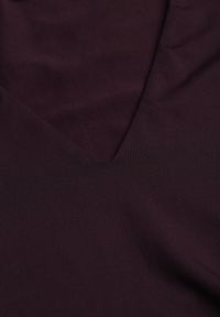 Born2be - Fioletowe Body z Dekoltem w Serek i Długim Rękawem Zailea. Okazja: na co dzień, do pracy. Typ kołnierza: dekolt w serek. Kolor: fioletowy. Materiał: jeans, materiał. Długość rękawa: długi rękaw. Długość: długie. Styl: casual, klasyczny #2