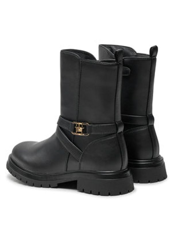 TOMMY HILFIGER - Tommy Hilfiger Botki Boot T3A5-33574-1351 S Czarny. Kolor: czarny. Materiał: skóra