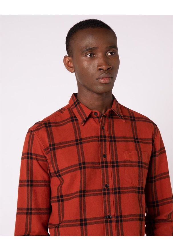 Wrangler - KOSZULA MĘSKA WRANGLER LS 1PKT SHIRT PICANTE BROWN W5A1T2X9H 112129990