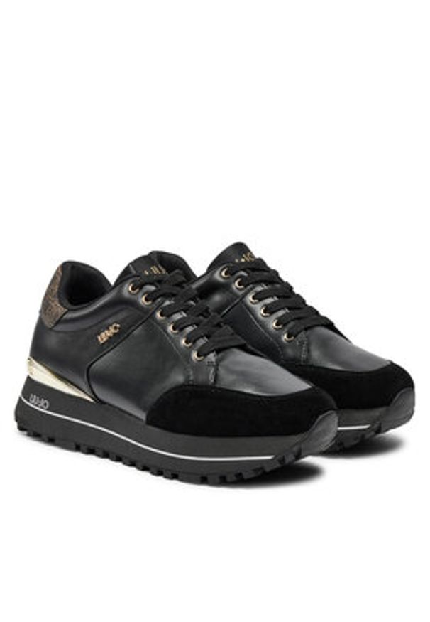 Liu Jo Sneakersy Maxi Wonder 84 BF4095 PX545 Czarny. Kolor: czarny. Materiał: skóra