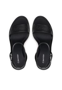 Calvin Klein Espadryle Wedge Sandal 70 - He HW0HW02376 Czarny. Kolor: czarny. Materiał: skóra #6