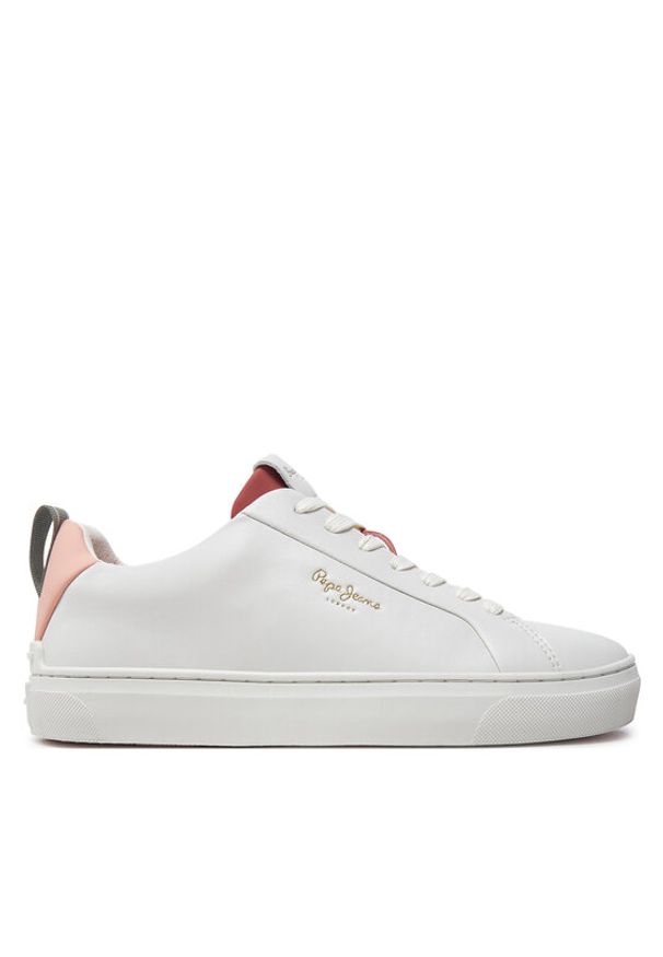 Pepe Jeans Sneakersy PLS00017 Biały. Kolor: biały. Materiał: skóra