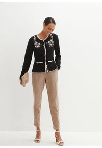 bonprix - Sweter rozpinany w ludowym stylu. Kolor: czarny #3