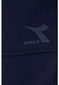 Diadora Spodnie męskie kolor granatowy gładkie. Kolor: niebieski. Wzór: gładki